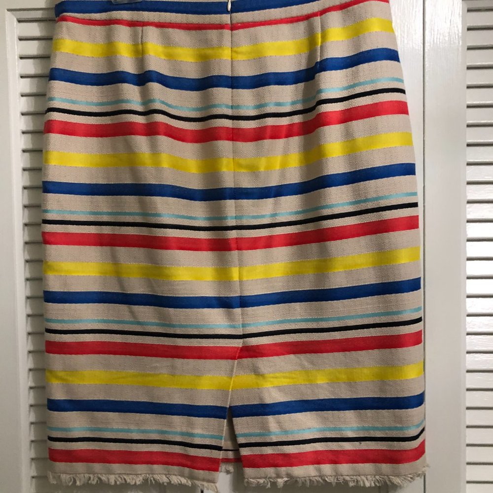 J Crew Striped Linen Skirt - Picture 2 of 3